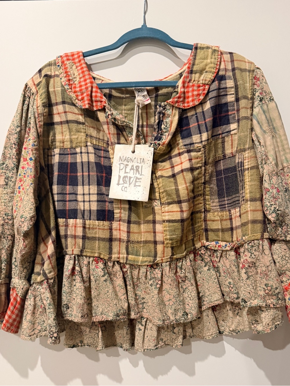 Magnolia Pearl Patchwork Gaspar Blouse 1573 - Village